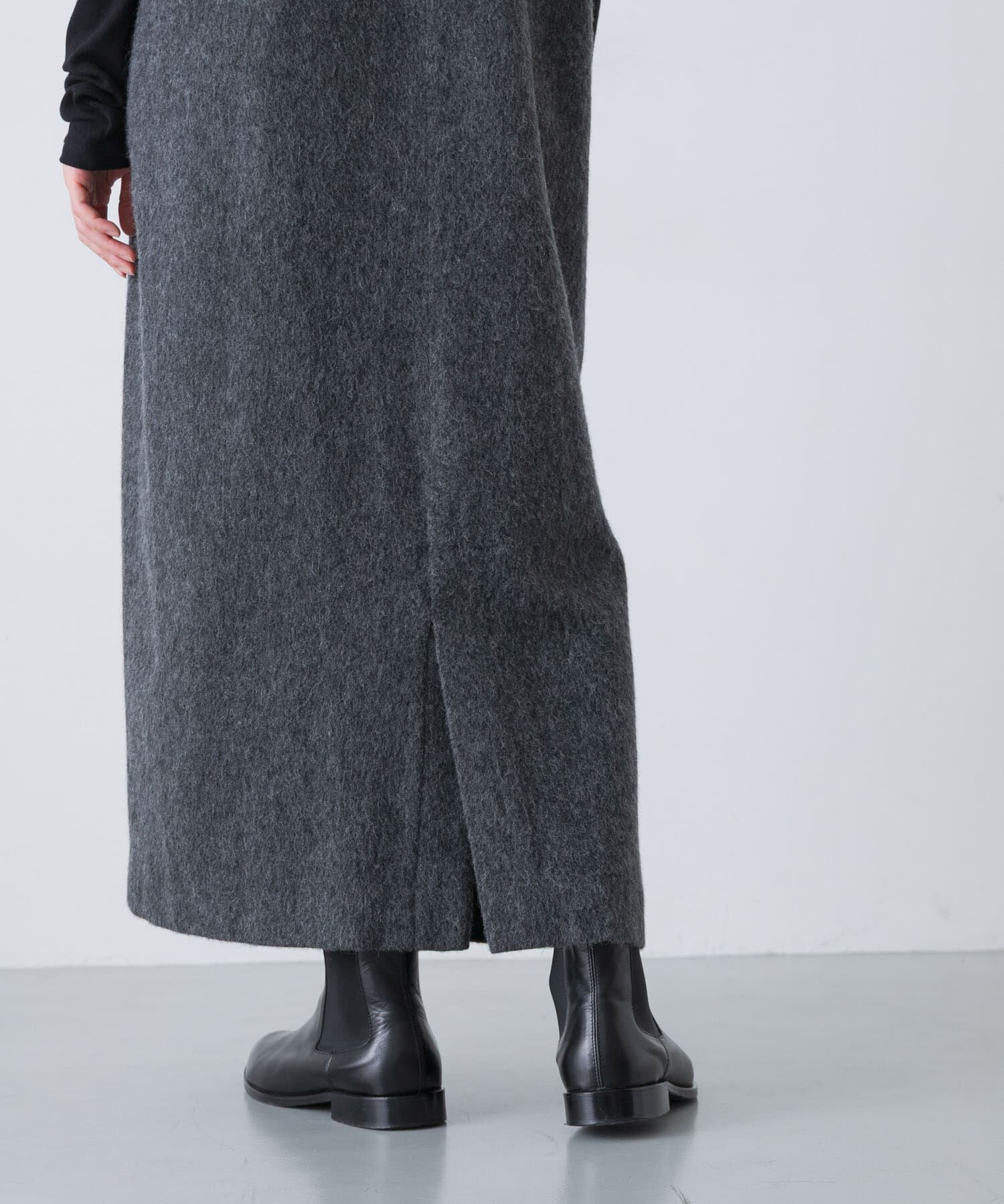 かぐれ「Vネックウールシャギーワンピース」|ワンピース|