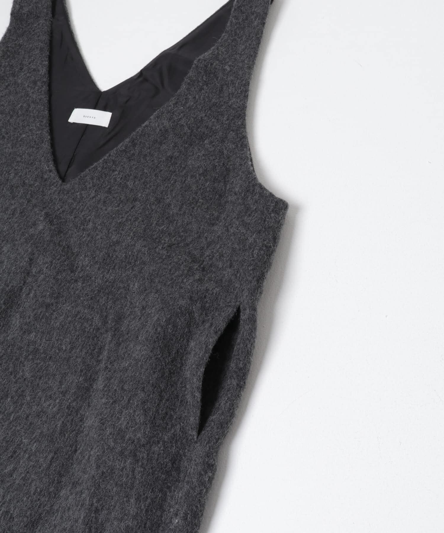 かぐれ「Vネックウールシャギーワンピース」|ワンピース|