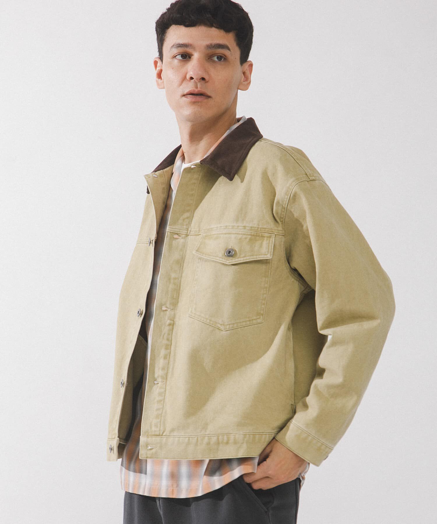 Sonny Label 「ウォッシュドツイル襟切替ジャケット」|ブルゾン・スタジャン|