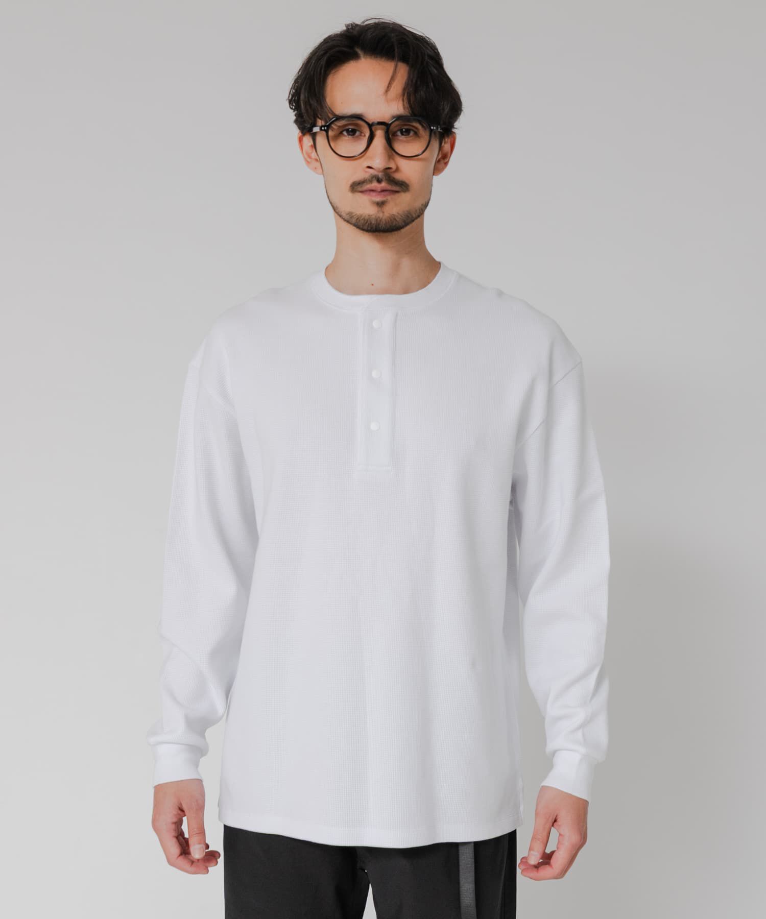 URBAN RESEARCH「『UR TECH』度詰めワッフルヘンリーロングスリーブ」|Tシャツ・カットソー|