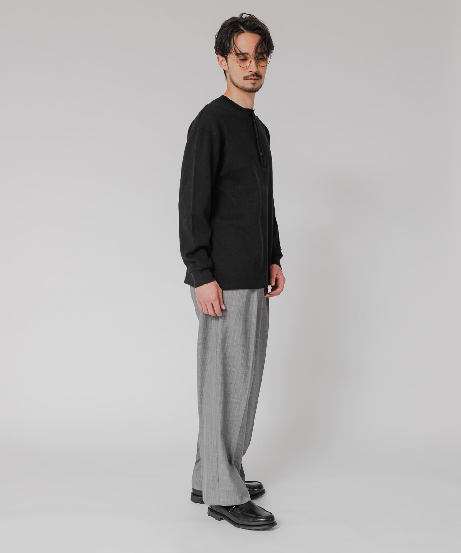 URBAN RESEARCH「『UR TECH』度詰めワッフルヘンリーロングスリーブ」|Tシャツ・カットソー|