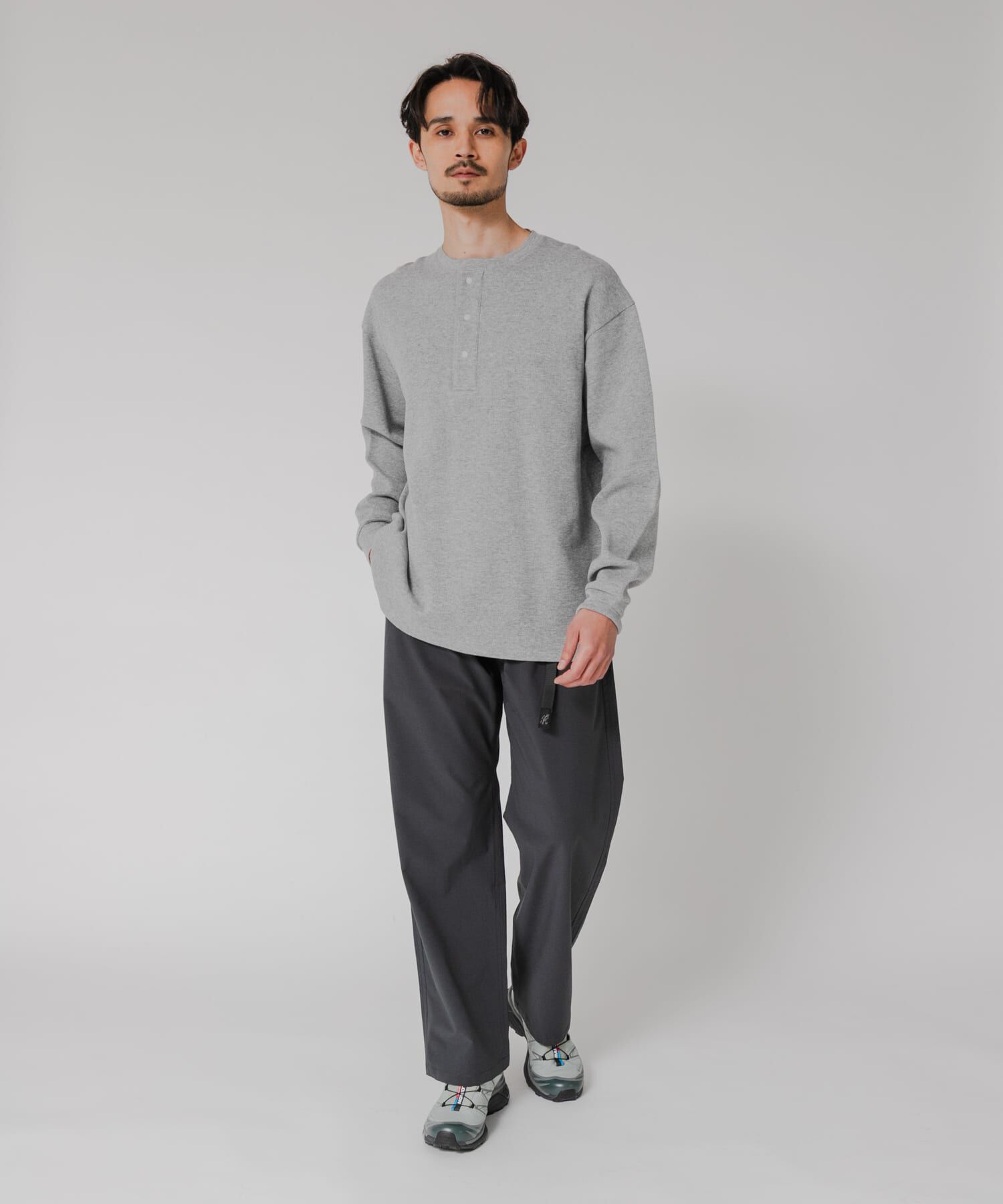 URBAN RESEARCH「『UR TECH』度詰めワッフルヘンリーロングスリーブ」|Tシャツ・カットソー|