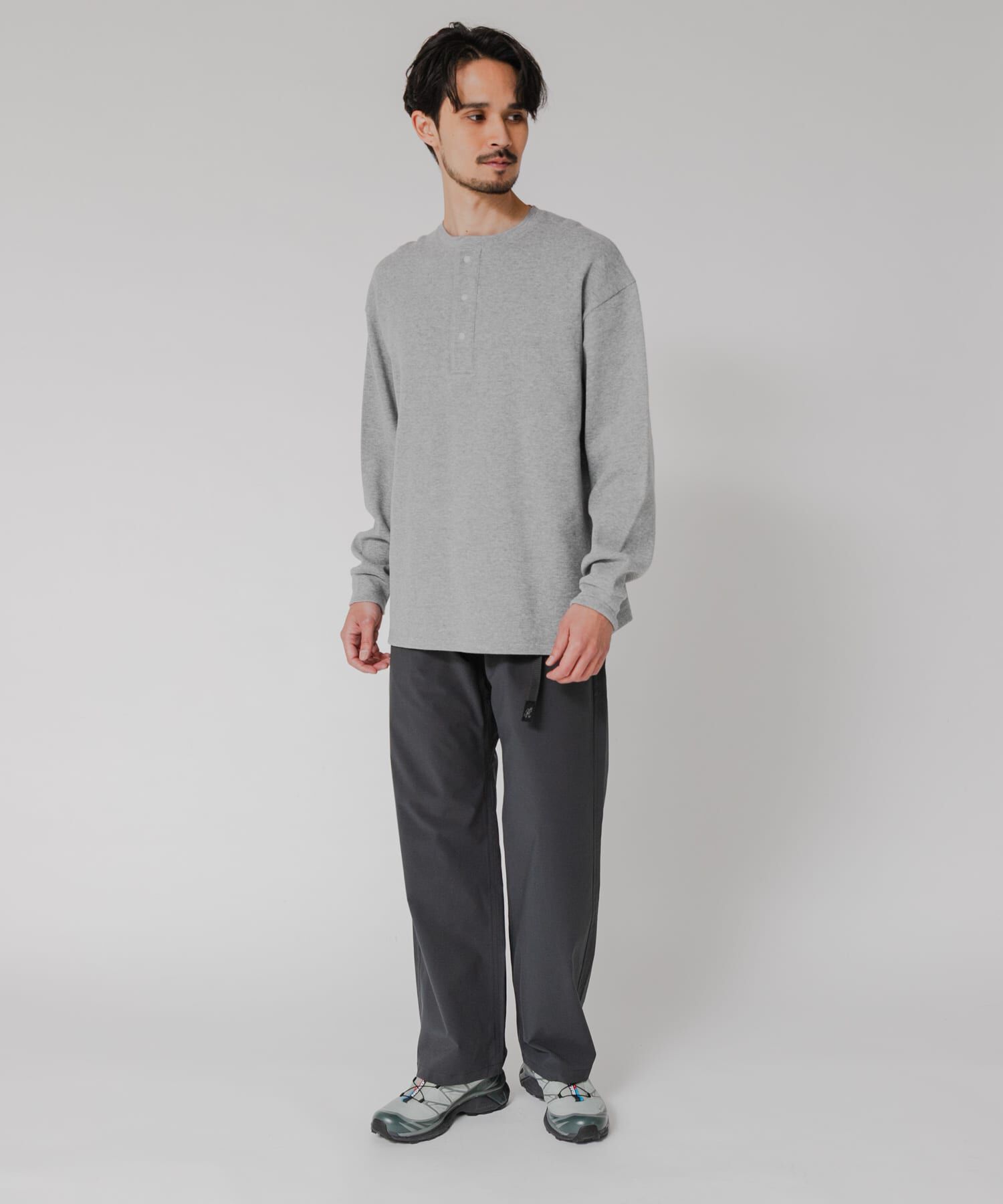 URBAN RESEARCH「『UR TECH』度詰めワッフルヘンリーロングスリーブ」|Tシャツ・カットソー|