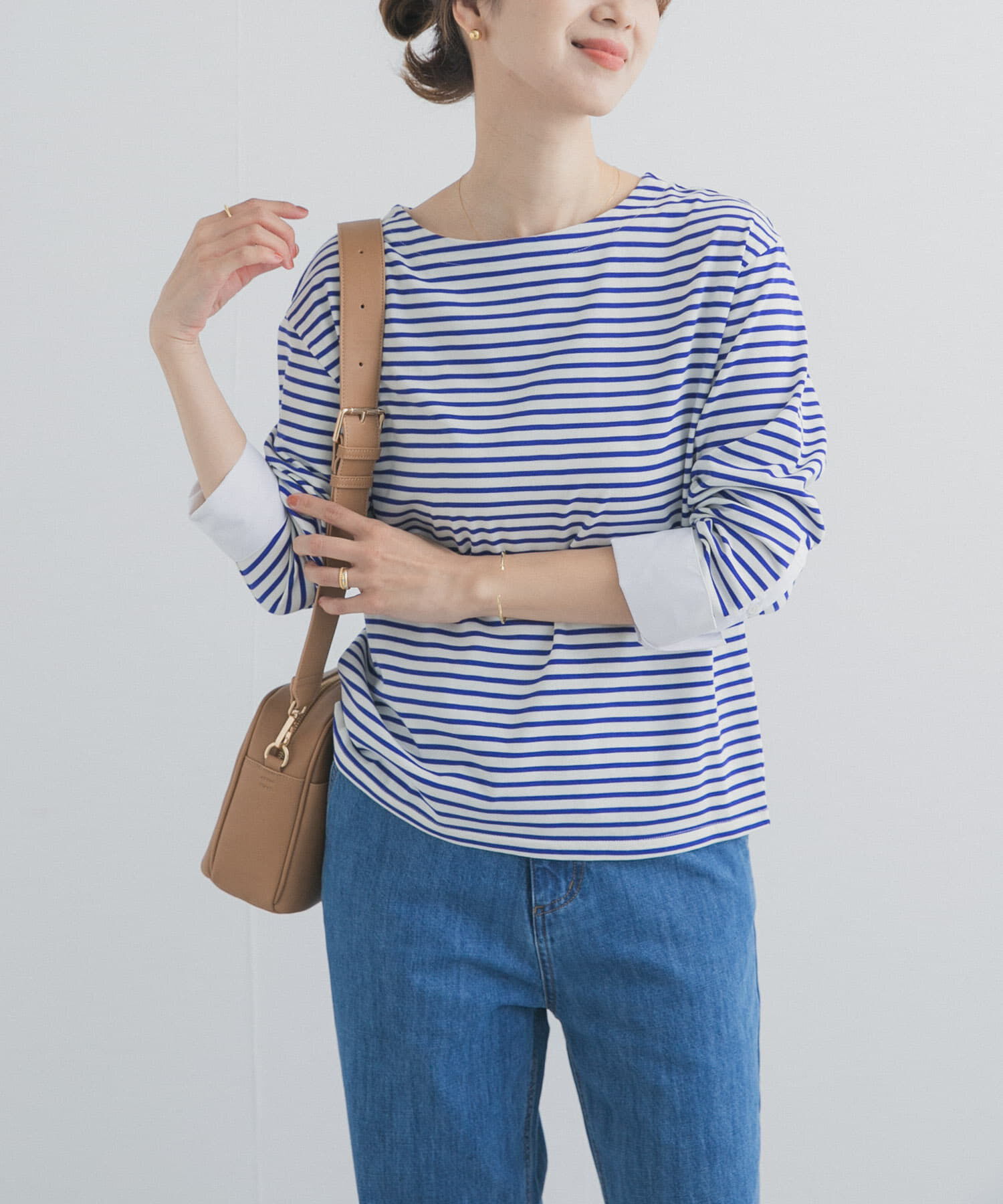 URBAN RESEARCH DOORS「カフスドッキングボーダープルオーバー」|Tシャツ・カットソー|オフホワイト