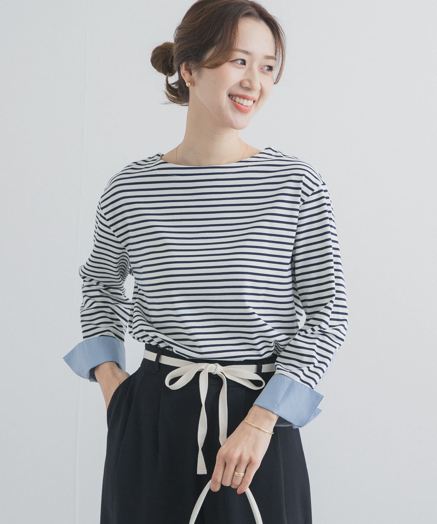 URBAN RESEARCH DOORS「カフスドッキングボーダープルオーバー」|Tシャツ・カットソー|