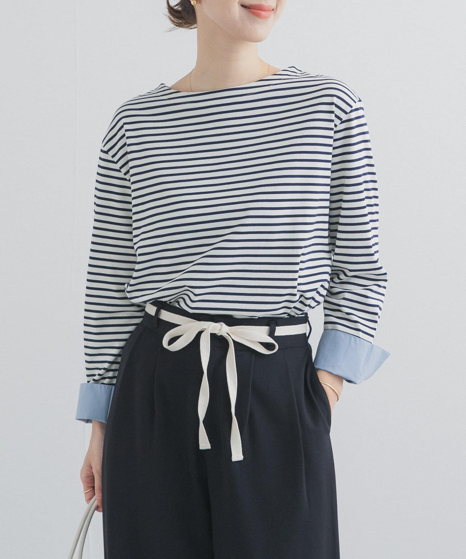 URBAN RESEARCH DOORS「カフスドッキングボーダープルオーバー」|Tシャツ・カットソー|