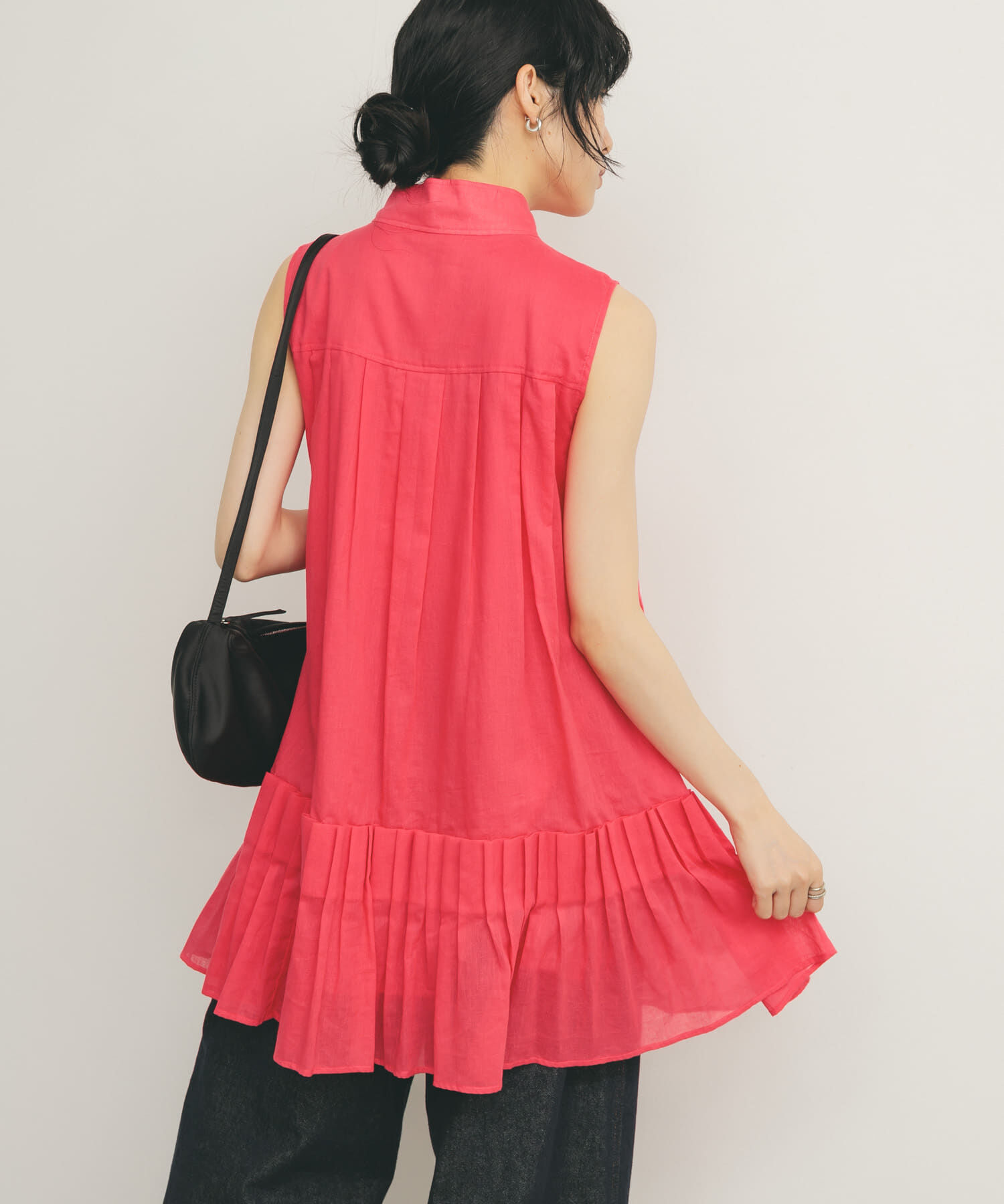  「スリーブレスタックプリーツワンピース」|ワンピース|