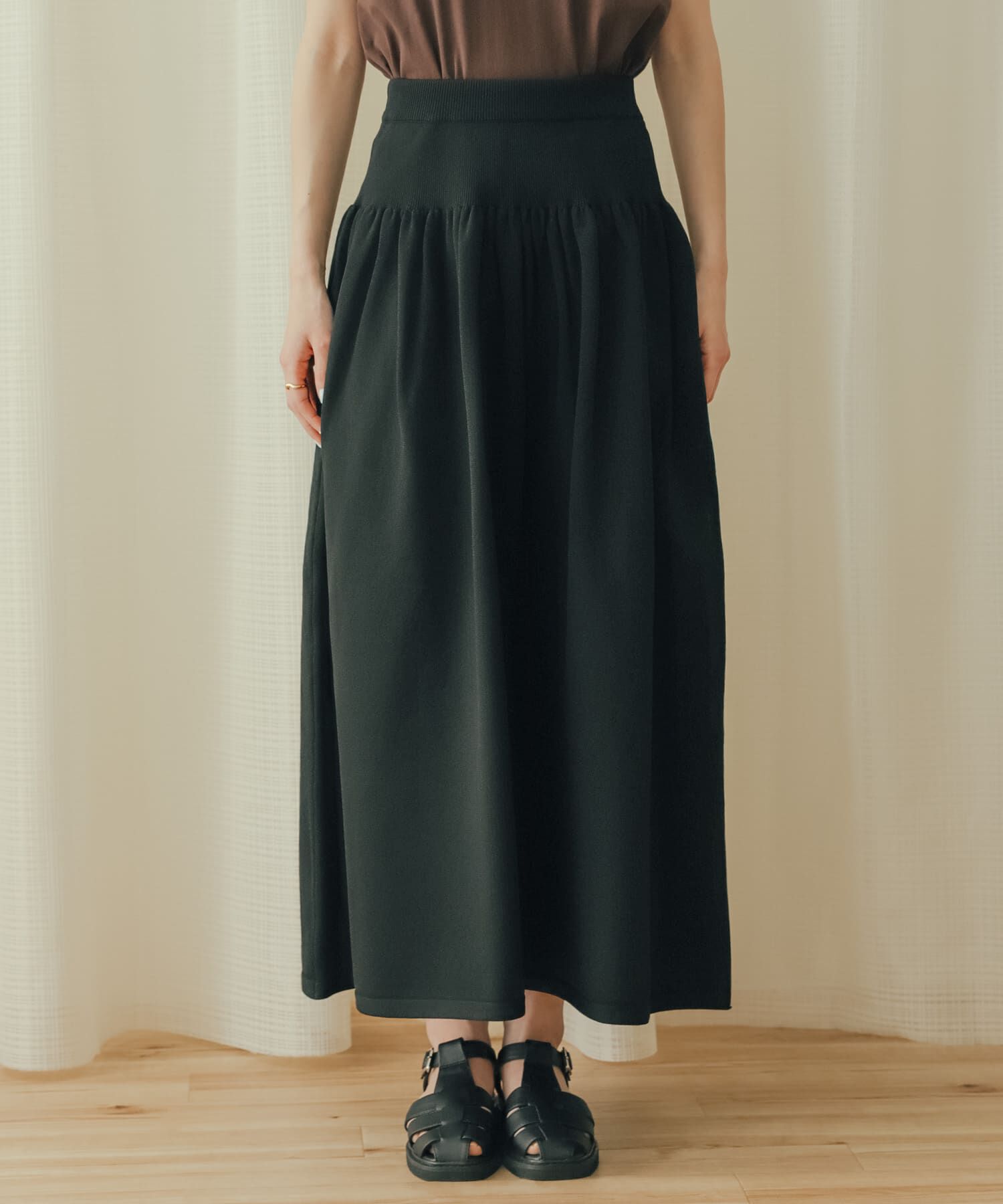 SENSE OF PLACE by URBAN RESEARCH「ギャザーボリュームニットスカート」|スカート|