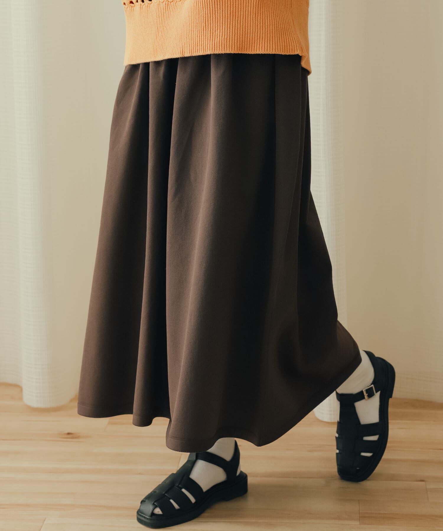 SENSE OF PLACE by URBAN RESEARCH「ギャザーボリュームニットスカート」|スカート|
