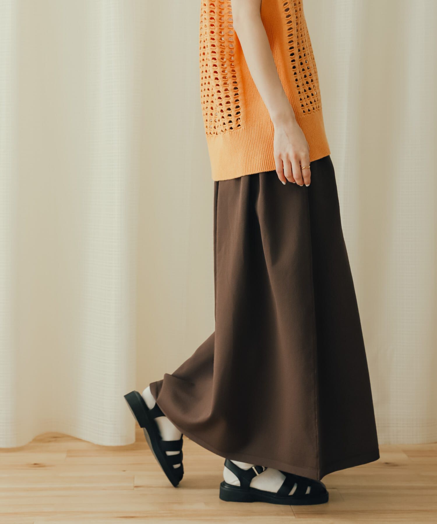 SENSE OF PLACE by URBAN RESEARCH「ギャザーボリュームニットスカート」|スカート|