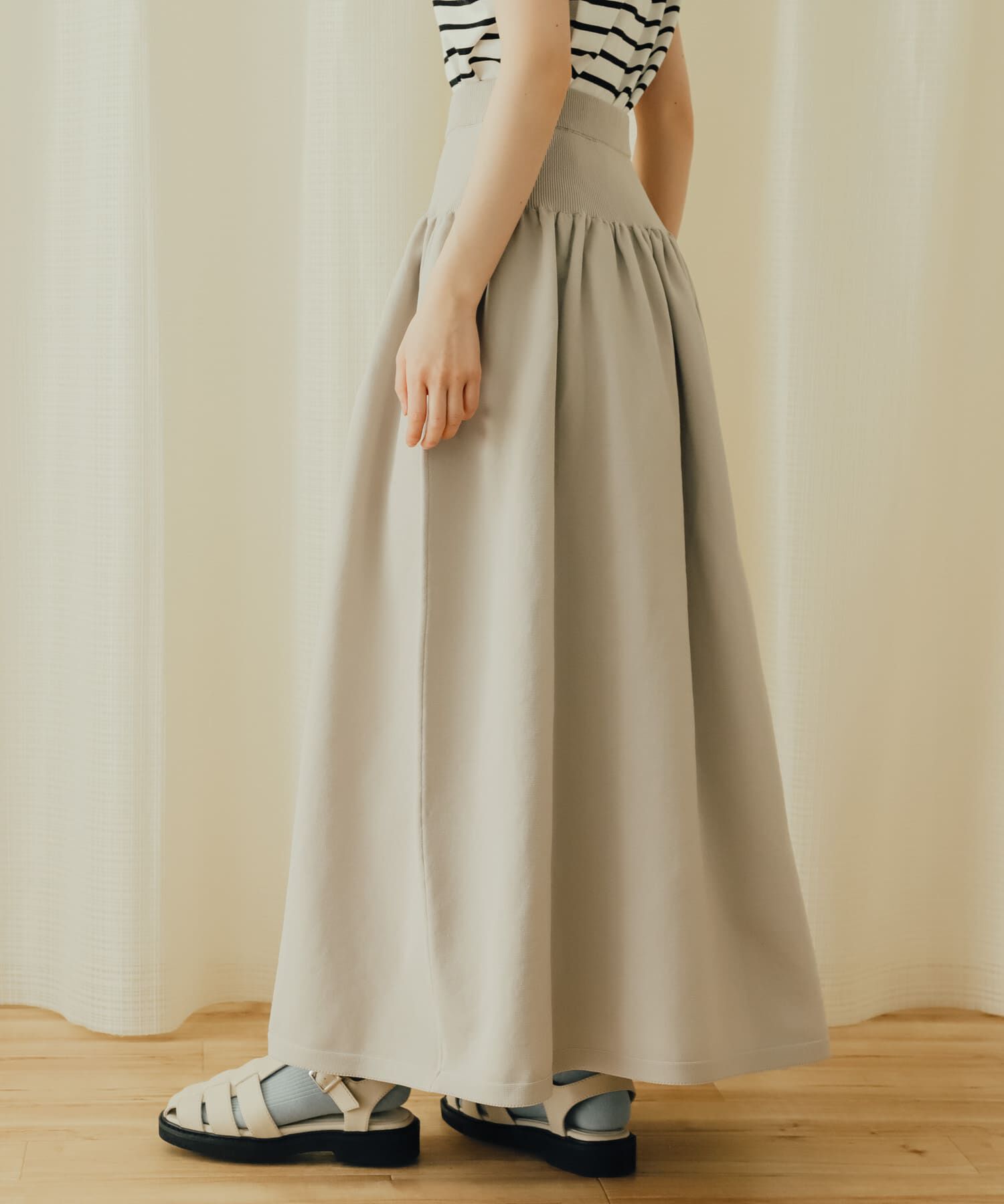 SENSE OF PLACE by URBAN RESEARCH「ギャザーボリュームニットスカート」|スカート|