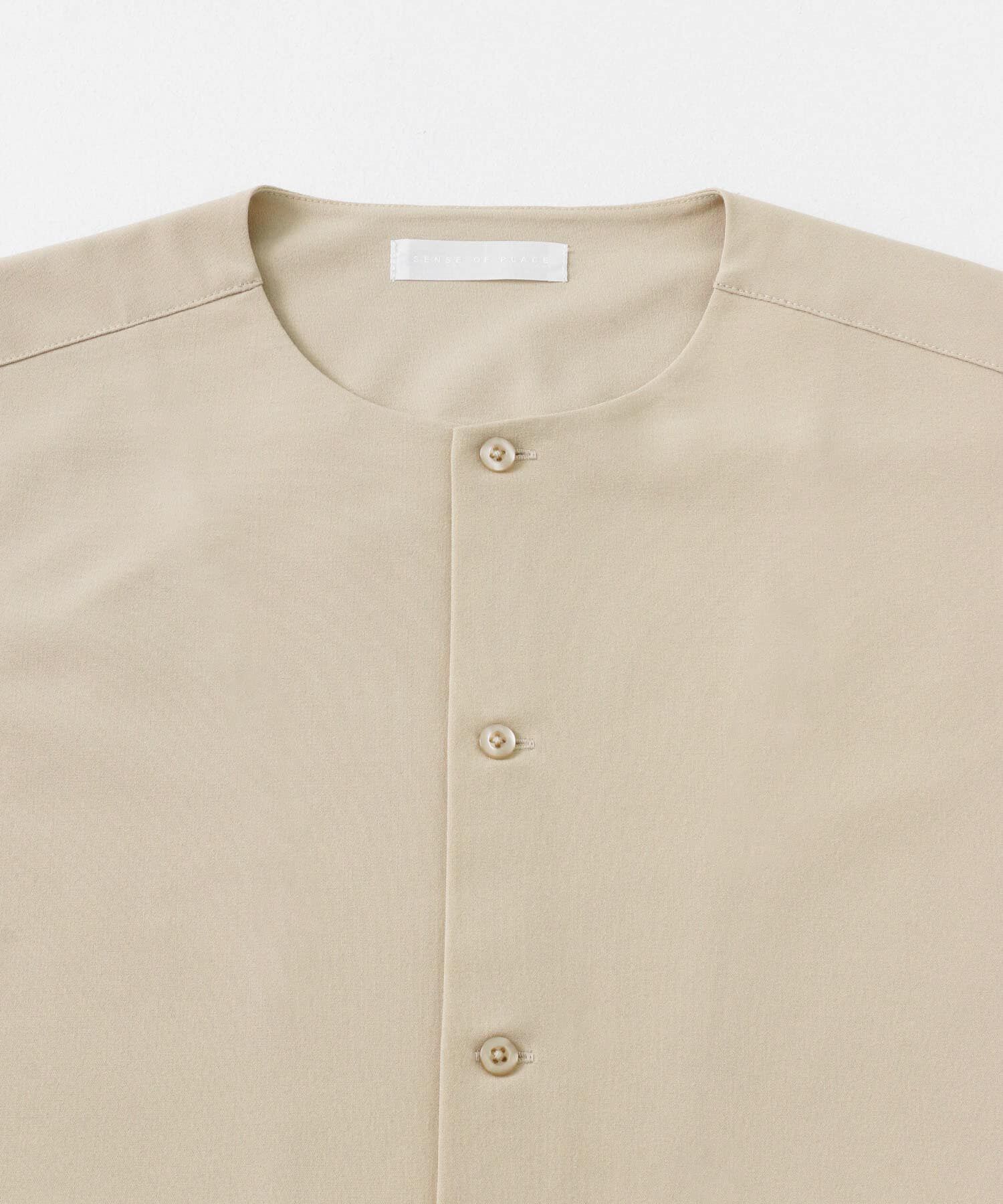 SENSE OF PLACE by URBAN RESEARCH「ノーカラーシャツ(5分袖)」|シャツ・ブラウス|
