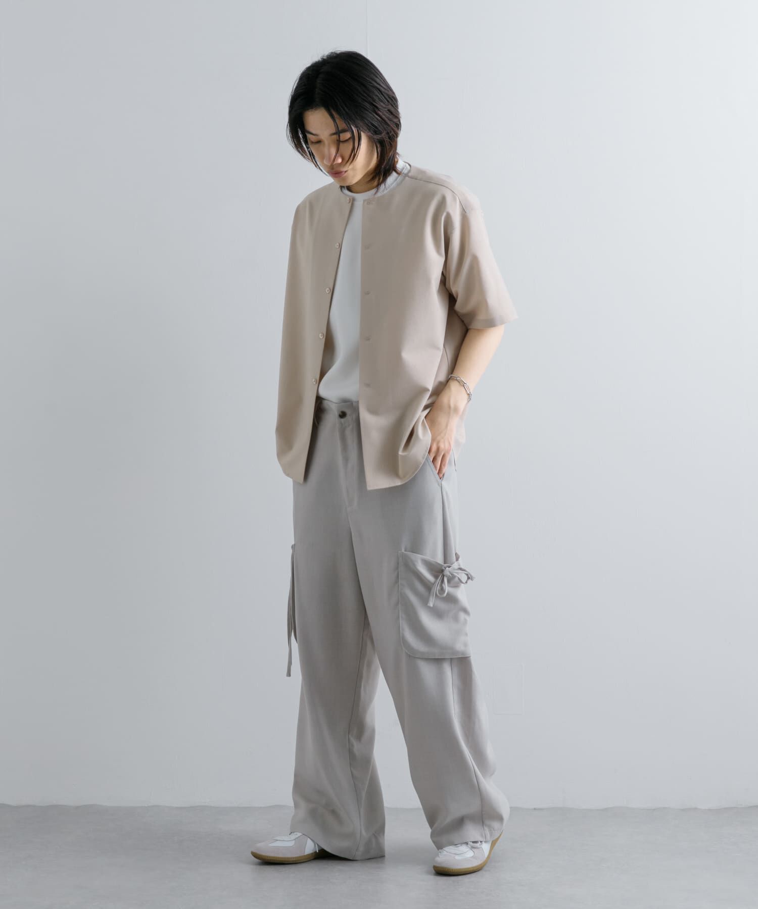 SENSE OF PLACE by URBAN RESEARCH「ノーカラーシャツ(5分袖)」|シャツ・ブラウス|