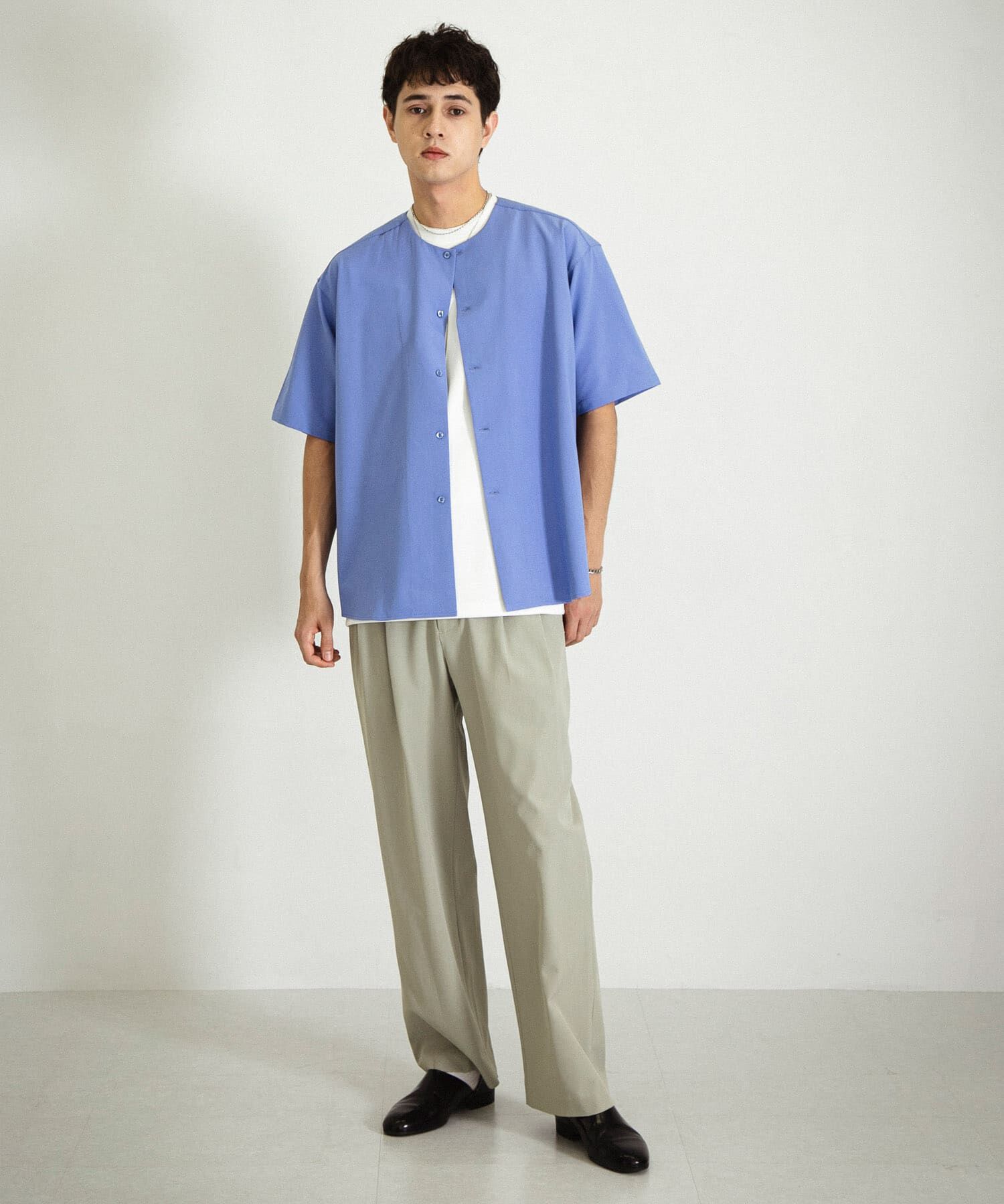 SENSE OF PLACE by URBAN RESEARCH「ノーカラーシャツ(5分袖)」|シャツ・ブラウス|