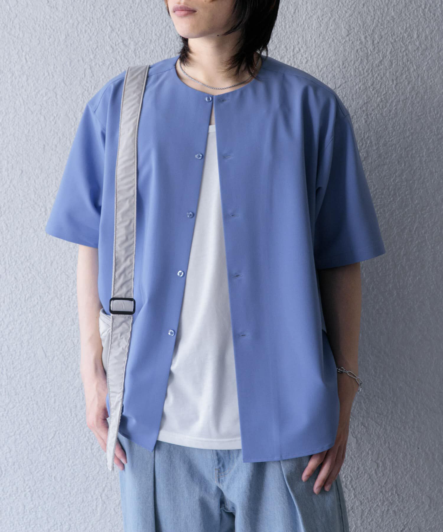 SENSE OF PLACE by URBAN RESEARCH「ノーカラーシャツ(5分袖)」|シャツ・ブラウス|