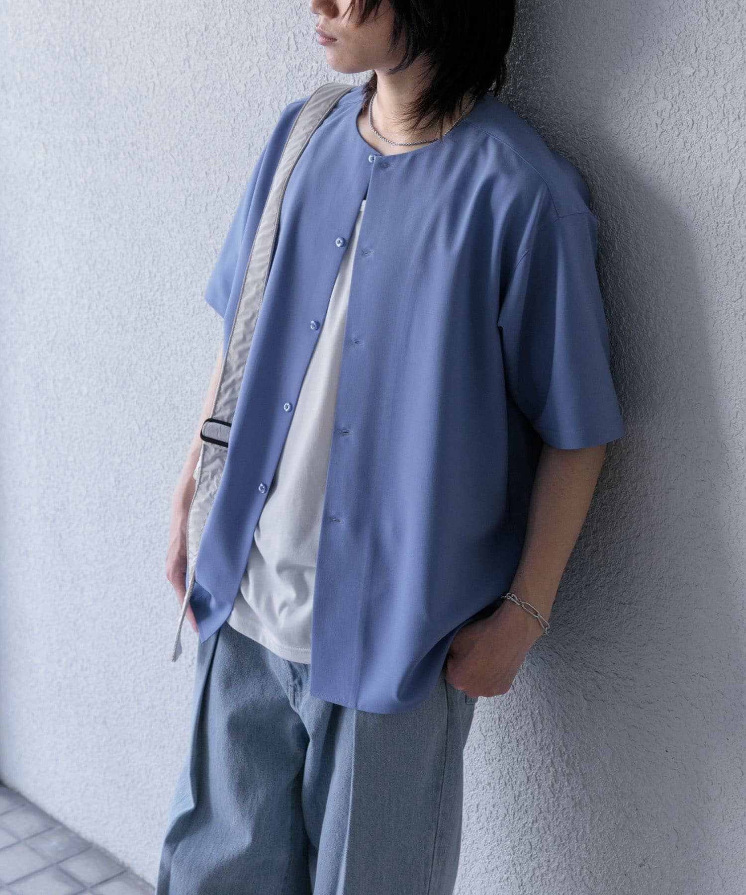 SENSE OF PLACE by URBAN RESEARCH「ノーカラーシャツ(5分袖)」|シャツ・ブラウス|