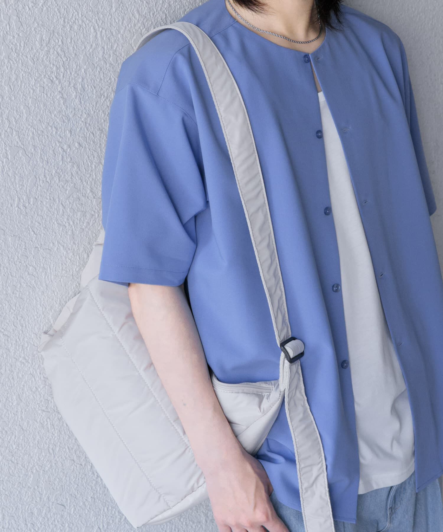 SENSE OF PLACE by URBAN RESEARCH「ノーカラーシャツ(5分袖)」|シャツ・ブラウス|