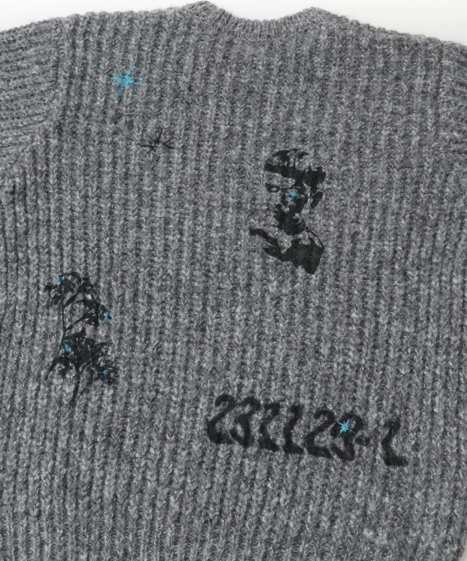 SENSE OF PLACE by URBAN RESEARCH「グラフィックプリントルーズクルーネックニット」|ニット・セーター|