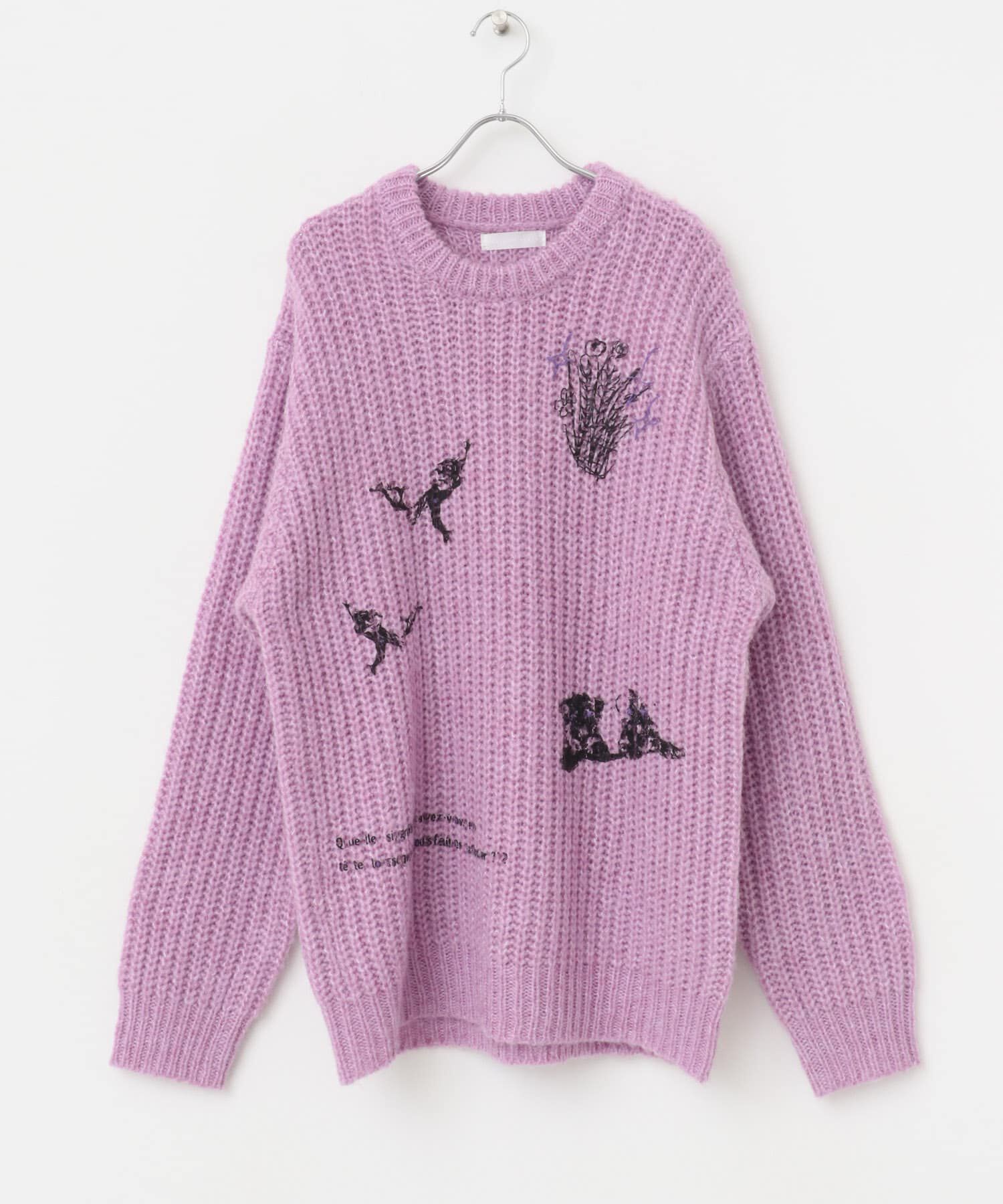 SENSE OF PLACE by URBAN RESEARCH「グラフィックプリントルーズクルーネックニット」|ニット・セーター|