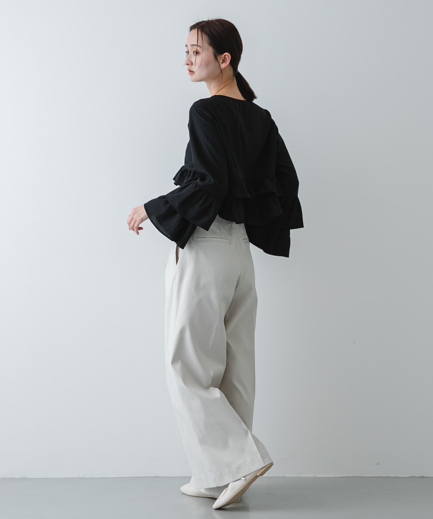 SENSE OF PLACE by URBAN RESEARCH「『抗菌/消臭』ギャザーフラットパンプス」|パンプス|