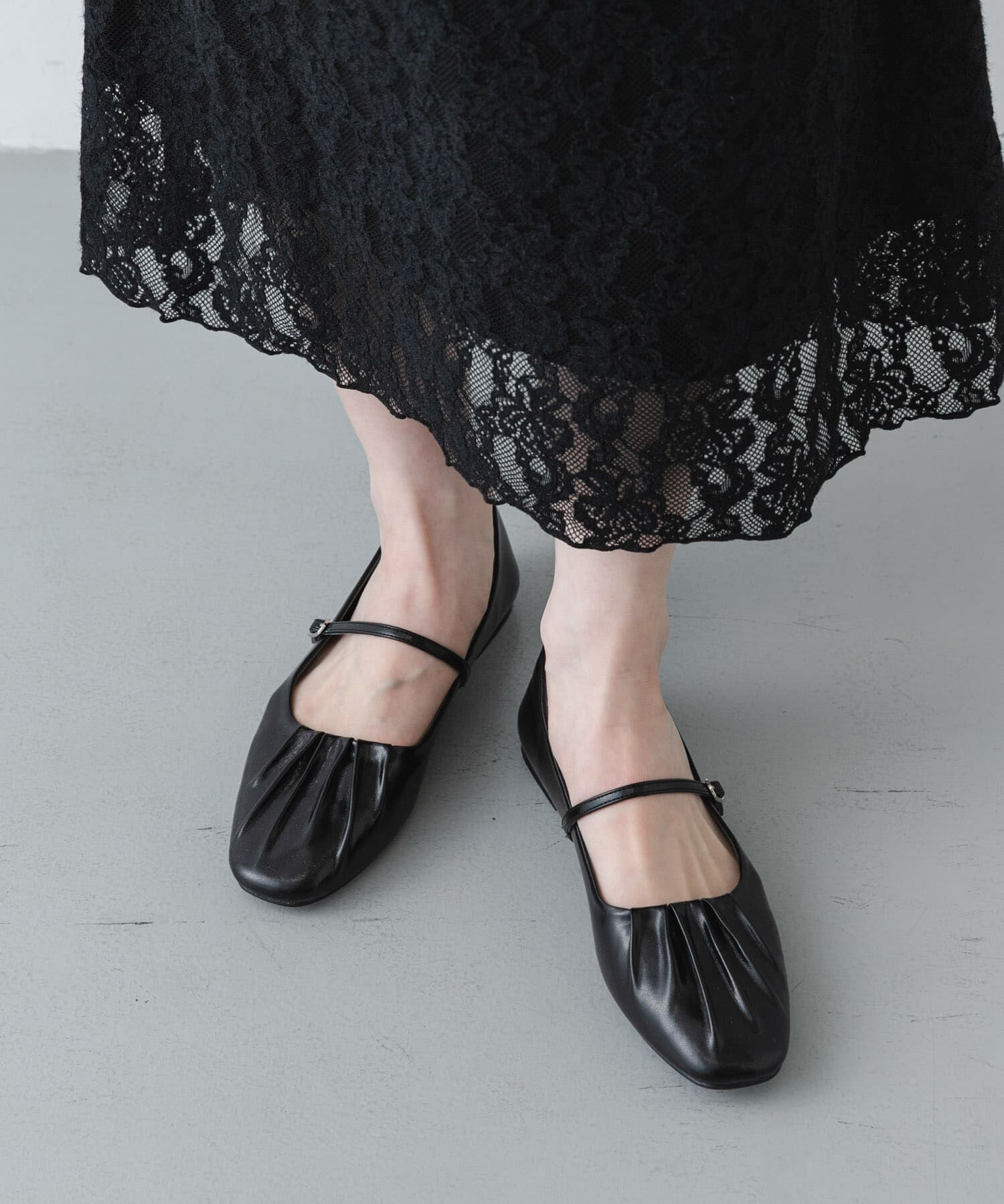 SENSE OF PLACE by URBAN RESEARCH「『抗菌/消臭』ギャザーフラットパンプス」|パンプス|