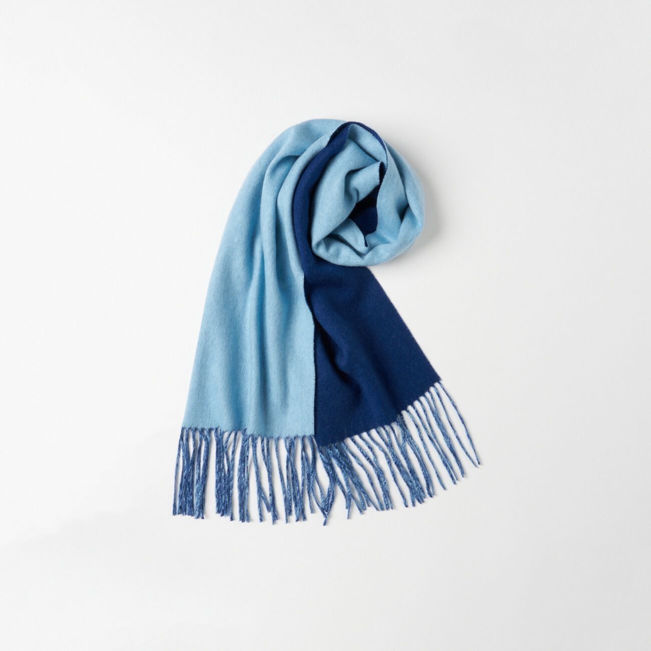  「Eds Cashmere CASHMERE REVERSIBLE MUFFLER」|マフラー|ネイビー