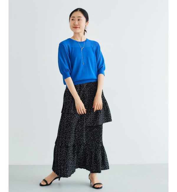 le.coeur blanc「ドットアシメティアードスカート」|スカート|