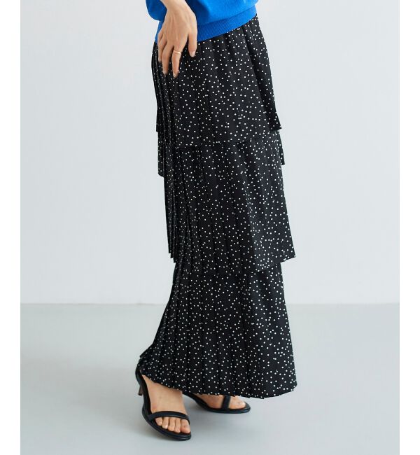 le.coeur blanc「ドットアシメティアードスカート」|スカート|