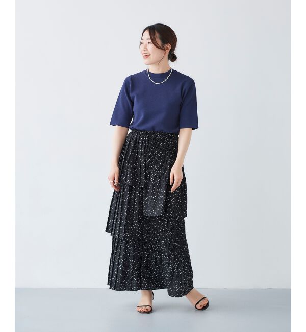 le.coeur blanc「ドットアシメティアードスカート」|スカート|