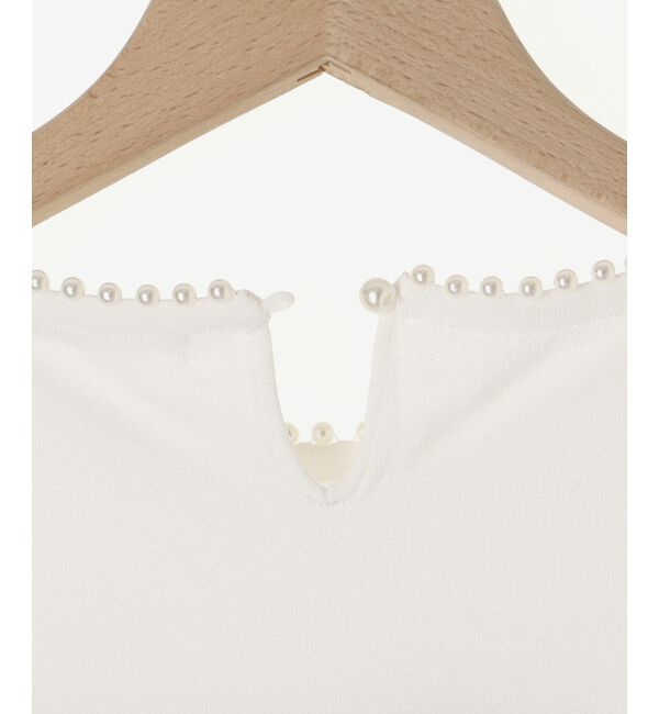 le.coeur blanc「パールネックボリュームスリーブニット」|ニット・セーター|