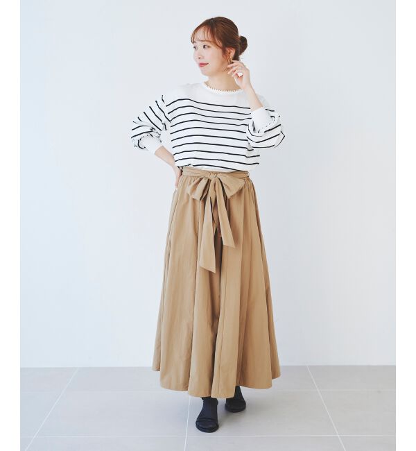 le.coeur blanc「パールネックボリュームスリーブニット」|ニット・セーター|