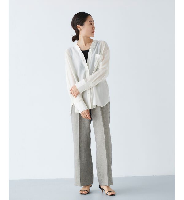 le.coeur blanc「Perle Peche ラメウエストリボンパンツ」|その他|