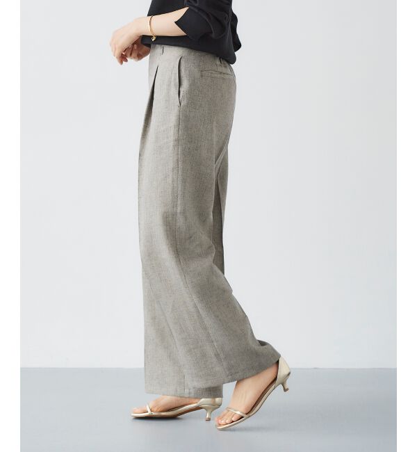 le.coeur blanc「Perle Peche ラメウエストリボンパンツ」|その他|