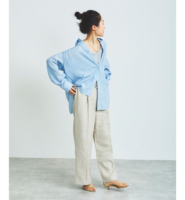 le.coeur blanc「Perle Peche ラメウエストリボンパンツ」|その他|