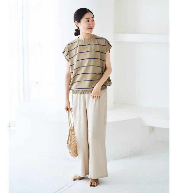  「《WEB限定アイテム》ボーダードルマンニットプルオーバー」|ニット・セーター|