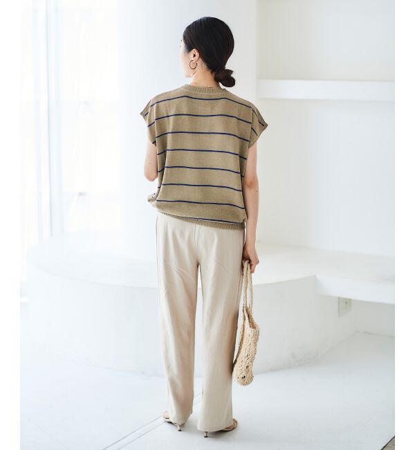  「《WEB限定アイテム》ボーダードルマンニットプルオーバー」|ニット・セーター|