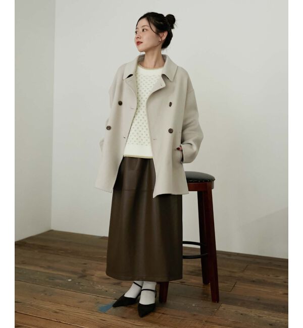 le.coeur blanc「《手洗い可能》フェザーヤーンダイヤ柄ラメニット」|ニット・セーター|