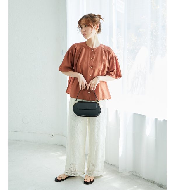  「《手洗い可能》パッチワーク風レースイージーパンツ」|その他|