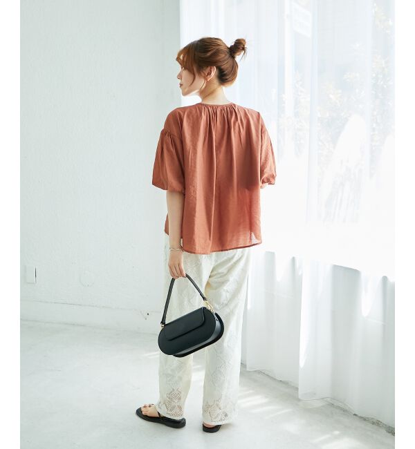  「《手洗い可能》パッチワーク風レースイージーパンツ」|その他|