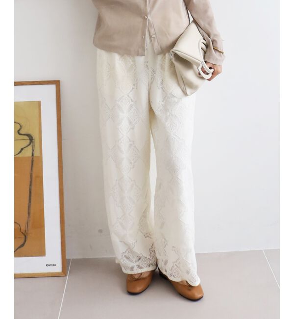  「《手洗い可能》パッチワーク風レースイージーパンツ」|その他|