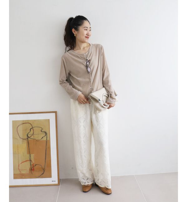  「《手洗い可能》パッチワーク風レースイージーパンツ」|その他|