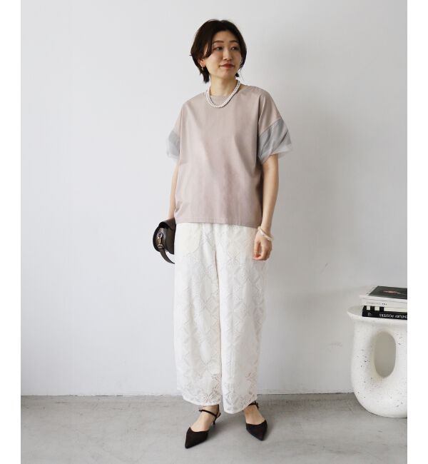  「《手洗い可能》パッチワーク風レースイージーパンツ」|その他|