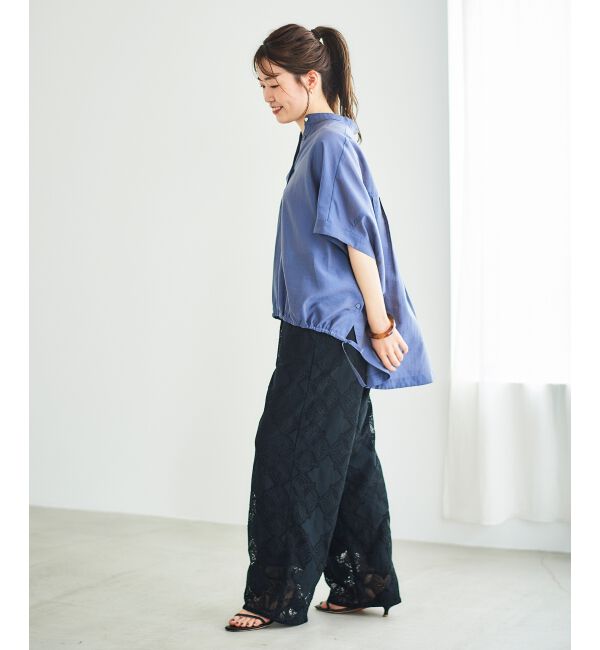  「《手洗い可能》パッチワーク風レースイージーパンツ」|その他|