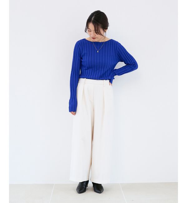  「ウールライクフロントタックワイドクロップドパンツ」|その他|