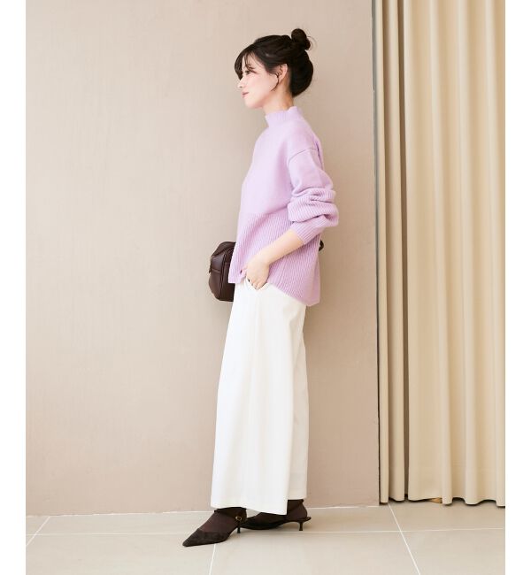  「ウールライクフロントタックワイドクロップドパンツ」|その他|