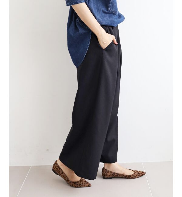  「ウールライクフロントタックワイドクロップドパンツ」|その他|