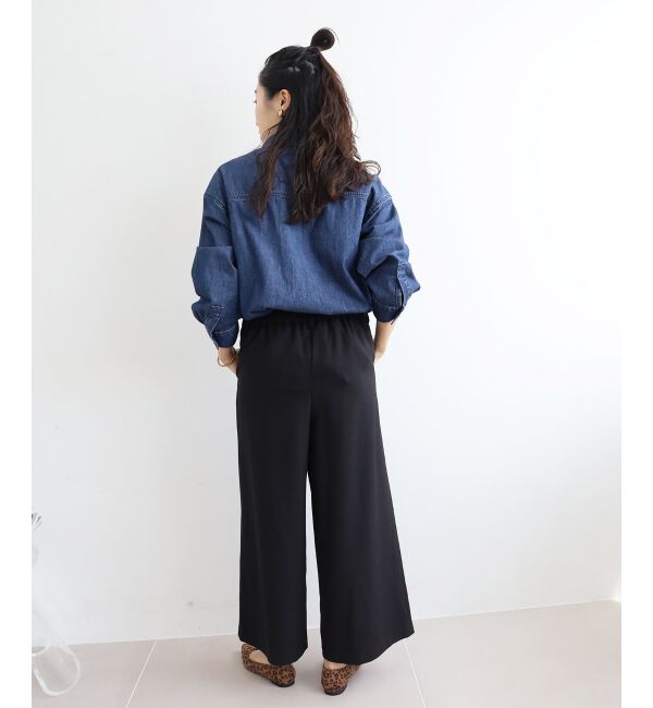  「ウールライクフロントタックワイドクロップドパンツ」|その他|