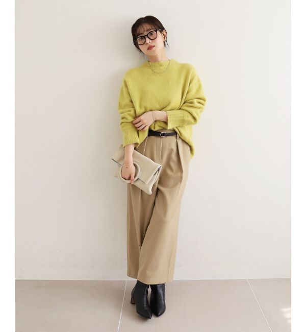  「ウールライクフロントタックワイドクロップドパンツ」|その他|