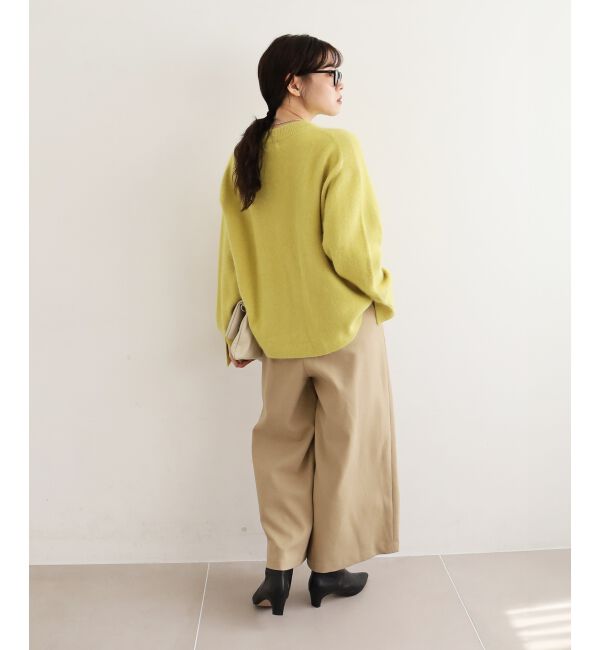  「ウールライクフロントタックワイドクロップドパンツ」|その他|