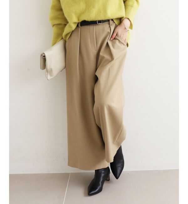  「ウールライクフロントタックワイドクロップドパンツ」|その他|